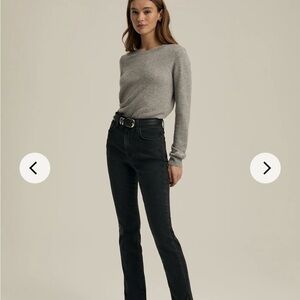 Favorite Daughter Straight Leg Jeans “Valentina Shortie” High Rise Cigarette